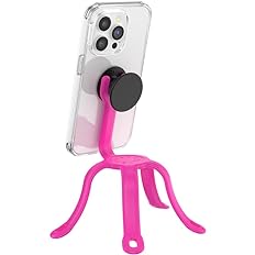 PopSockets: Flexible Phone Mount & Stand, Phone Tripod Mount, Universal Device Mount - Hot Pink