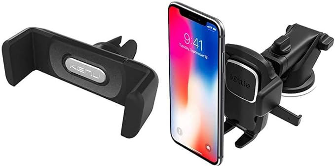 Kenu Airframe Ultra with Insta-Grip tech | Universal Smartphone Car Vent Mount Holder for All iPhone, Android, Pixel, Samsung, LG, Huawei, Xiaomi, Oppo, OnePlus, Black, Large to XL Phones